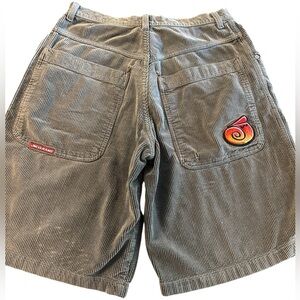 JNCO 85 Gray Corduroy Cargo Skater Shorts 34